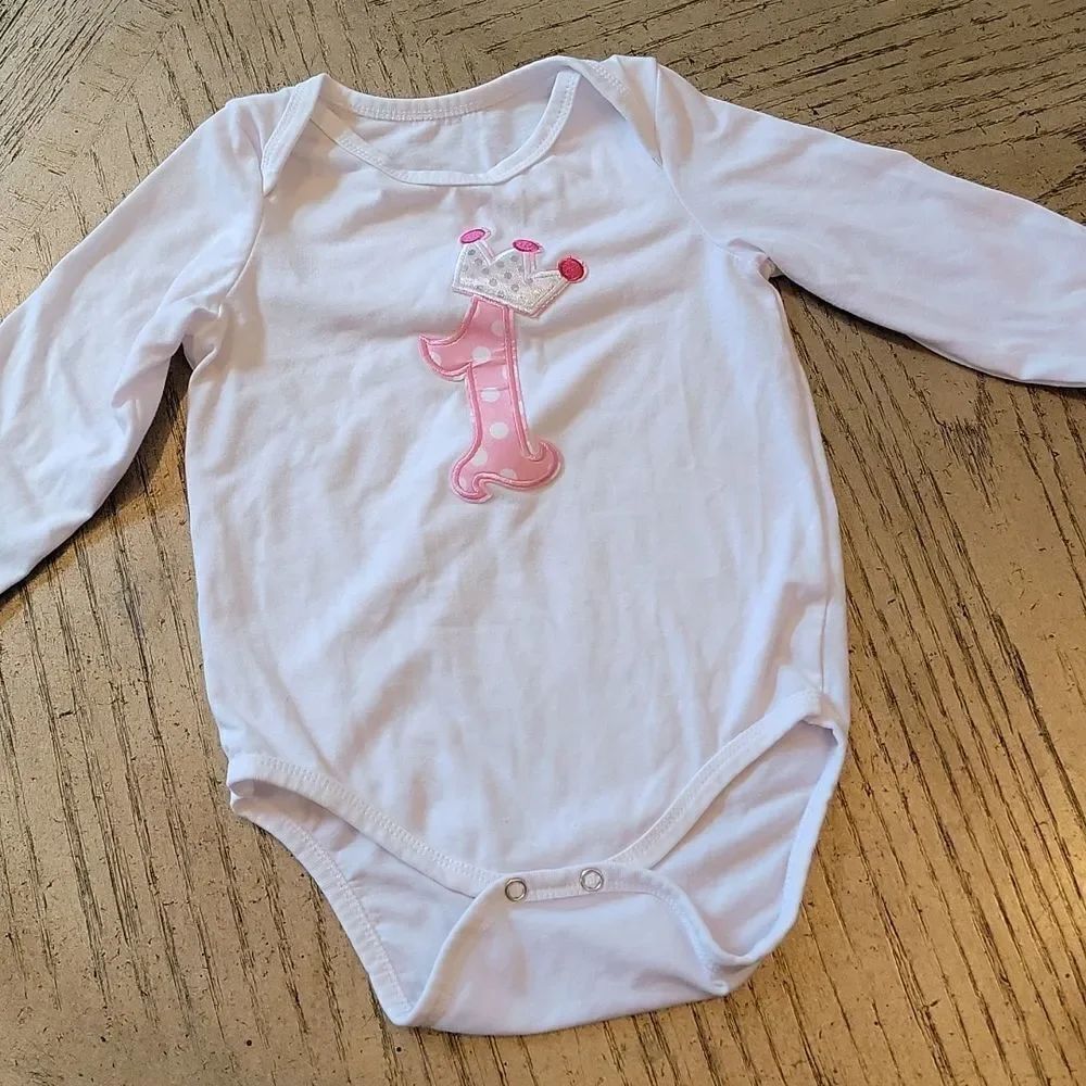 24 month girl Birthday princess onsie 💖
